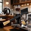 Coffee Machine Cleaning Brush, Dual Purpose Dusting Espresso Grinder Brush, Black, Polypropylene, PET Bristles