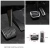 Stainless and Rubber Car Gas Brake Pedal Pads Cover for Ford New Mondeo Edge Fusion 2015 - 2022 Pedals Parts AT Accessories