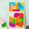 3D Puzzle Wooden Toys Baby Learning Educational Hand Grasp Board Cartoon Animal Fruit and Vegetable Jigsaw Toy Gifts