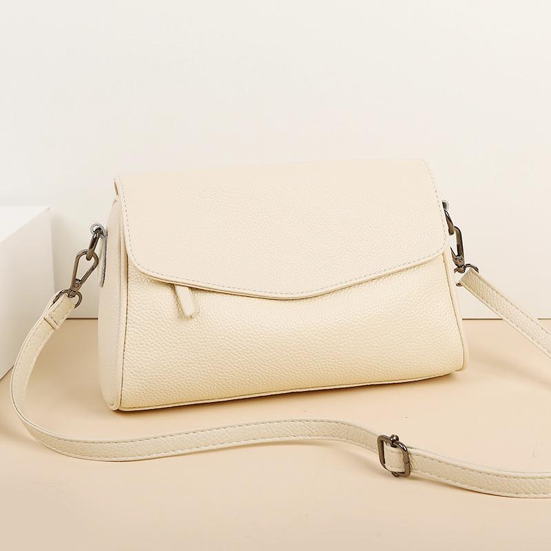 Top Layer Cowhide Women's 2025 Fashion Genuine Leather Large Capacity Crossbody Pillow Bag