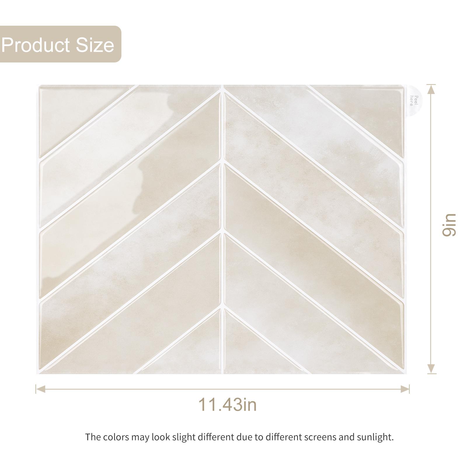 5/10pcs 3D Peel & Stick Ceramic