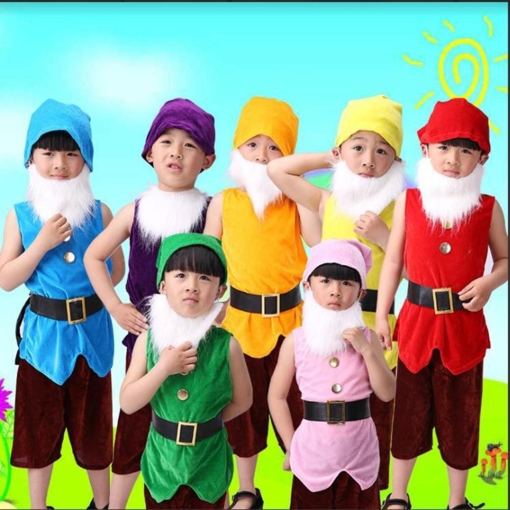 Fairy Tale Dwarf Cosplay Costume Role Play Christmas Elf Costume Seven Dwarfs Costume  School Plays