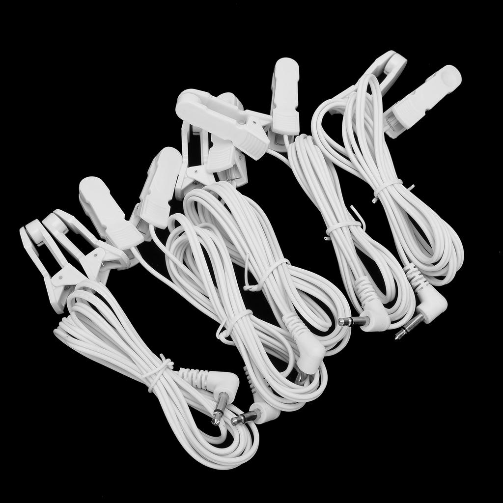 5pcs / Bag 3.5mm Ear Clip Electrode Lead Wires Cable for TENS Unit Physiotherapy Machine