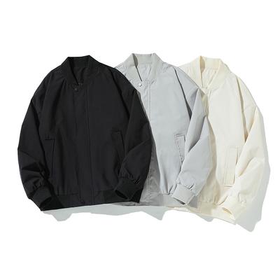 New Men's Spring and Autumn Jacket Korean Style Trendy Stand Collar Large-size Top Handsome Casual Jacket