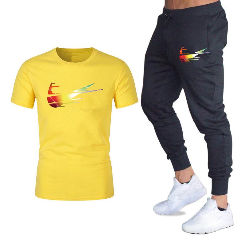 Hombres Verano Moda Casual Trajes Manga Corta O-cuello Camiseta + Pantalones  Largos Deportes Sets Hombre jogging Trajes comprar a buen precio — entrega  gratuita, reseñas reales con fotos — Joom