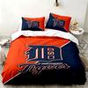 Detroit Tigers 3pc Set Perfect for Bedroom Use Comfortable Bedding Set Includes a Duvet Cover and Two Pillowcases Ideal Birthday or Christmas Gift