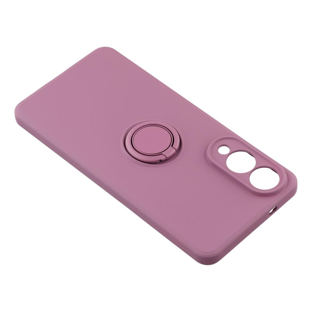 For Samsung Galaxy S25 Edge Silicone Case with Strap Ring Kickstand Phone Cover