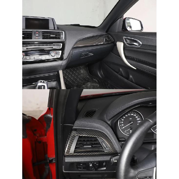 ABS Kohlefaser Auto Armaturenbrett Seite Luftauslass Panel Zierabdeckung Für BMW 1 2 Serie F20 F21 F22 F23 2012-2017 Innenzubehör