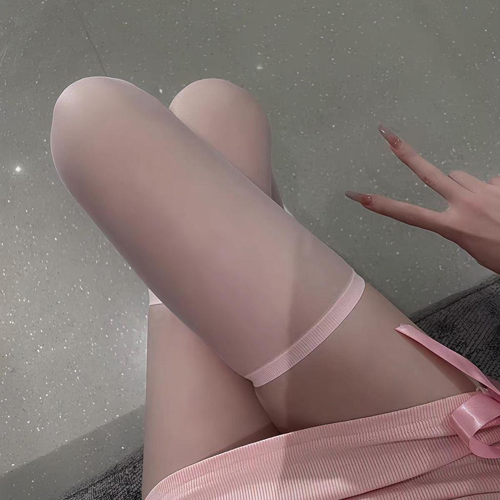 Women's Sexy Black Silk Fishnet Thigh-High Stockings with Removable Knee-High Open Design