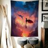Come Allenare un Drago Arazzo da Parete Appeso Estetico Coperta in Tessuto Stampato Arazzi Decorativi per Camera da Letto Soggiorno Arredamento per la Casa