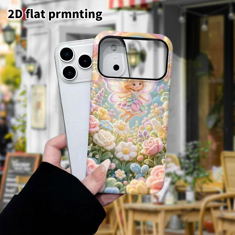 Phone Case: 2D flat design suitable for iPhone 18 17 16 15 14 13 Pro protective case, butterfly fairy, perfect Christmas and Halloween holiday gift
