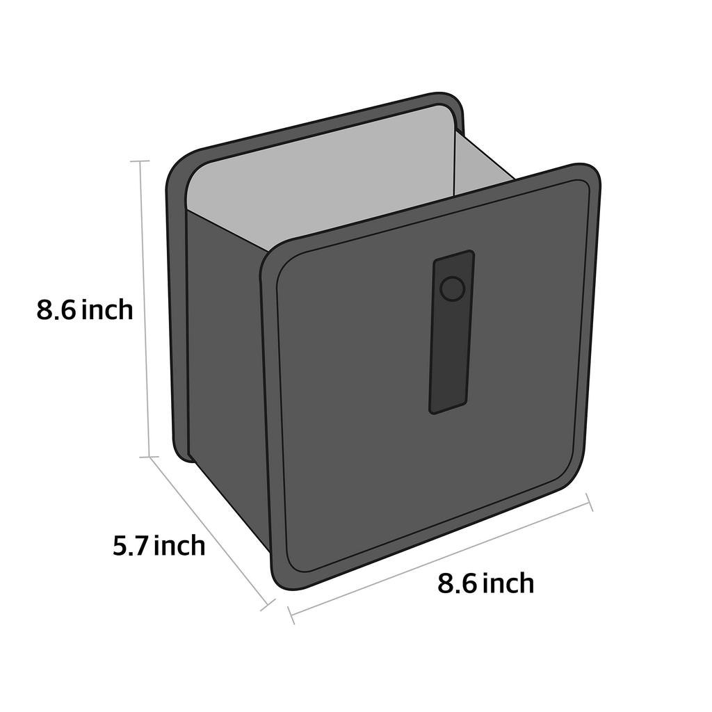 MOPCONY Car Trash Comfortable Mini Car Organizer Can, Patented, (Black)