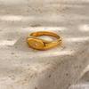Europäisch-Amerikanische Mode 18K Gold Plated Edelstahl Ovaler Stern Zirkon Ring