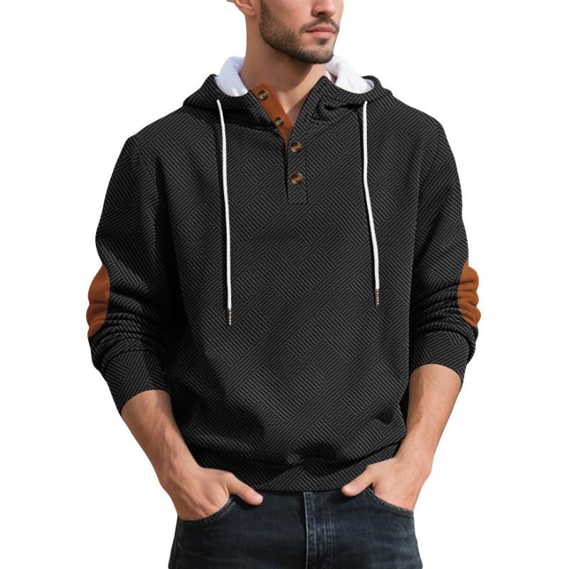 2025 New Autumn and Winter Men's Simple Trendy Loose Hooded Casual Fashion Pullover Sweatshirt Long-sleeved Top