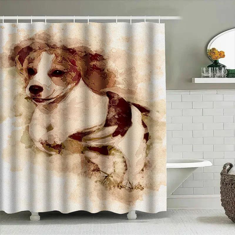 Creative Waterproof Pet Print Shower Curtain Decor Bathroom Accessories For Home Decoration Size Please Specify In Or
