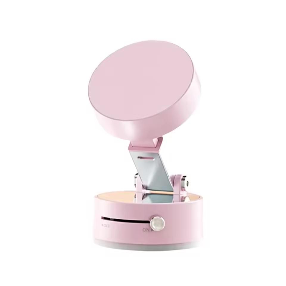 

Магнитный Металлический Держатель для Мобильного Телефона с Вращением на 360 градусов Универсальный Кронштейн Дизайн Складного Вала Присоска Стабильный Защита от Падения розовый