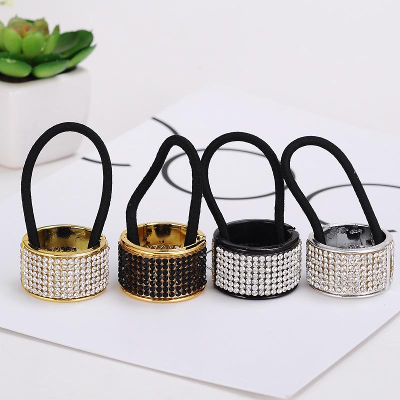 1pc, Sparkling Rhinestone Hair Tie – Women's Metal Ponytail Headband – Durable and elegant, secures ponytails, braids, and updos