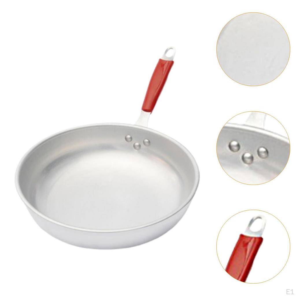 Aluminum Deep Frying Pan with Heat Resistant Handle for Cooking
