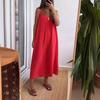 Summer 2024 Solid Color Loose Sling Dress for Women
