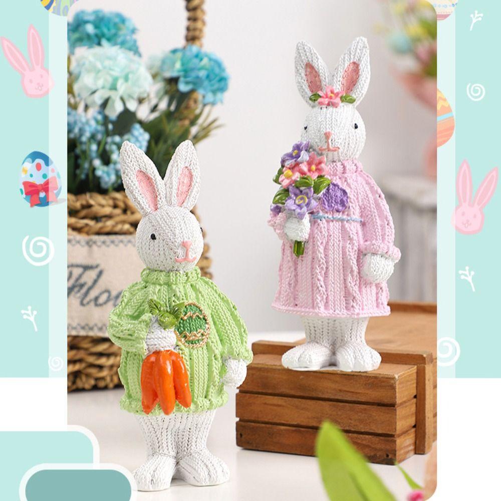 Cute Bunny Easter Decorations Nordic Style Sweater Rabbit Ornament  Party Gifts