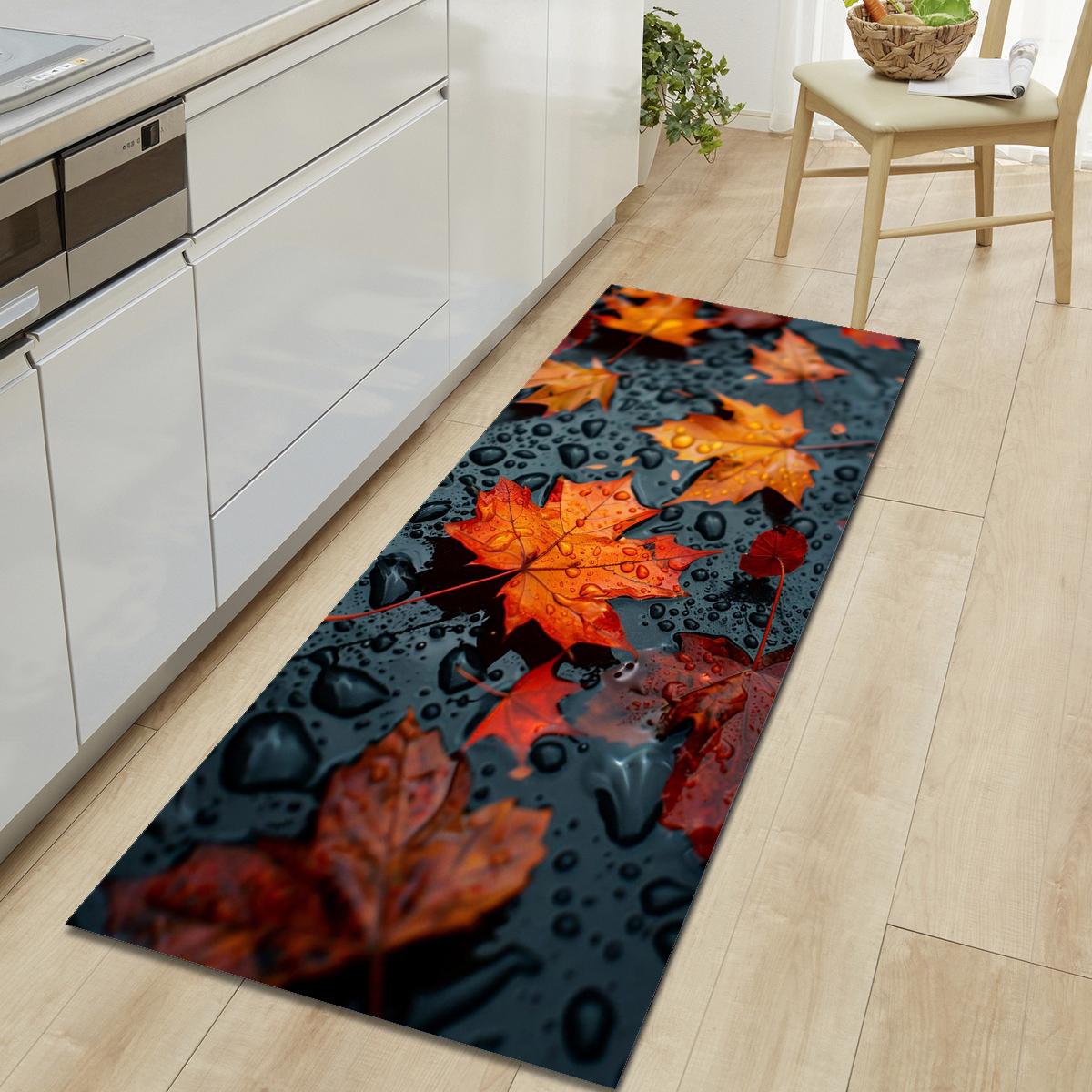 

1 шт. Коврик для пола с кошачьим и розовым узором, Современный кухонный полиэстеровый коврик, Нескользящий, Цветной ковер для помещений, Для дома, ванной комнаты, спальни, гостиной, декор 50*80cm