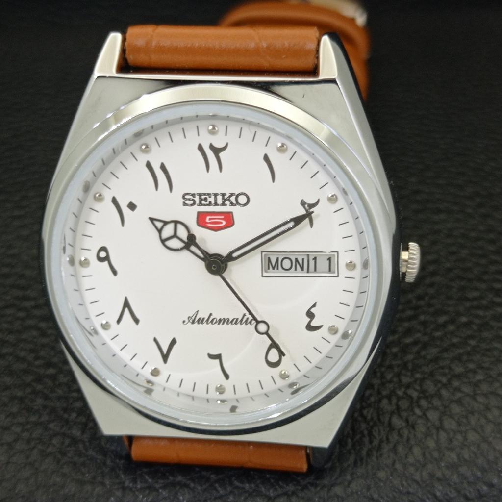 AUTOMATIC VINTAGE REFURBISHED SEIKO 5 JAPAN 6309A MENS WHITE WATCH a441290-5 Sk-a441290
