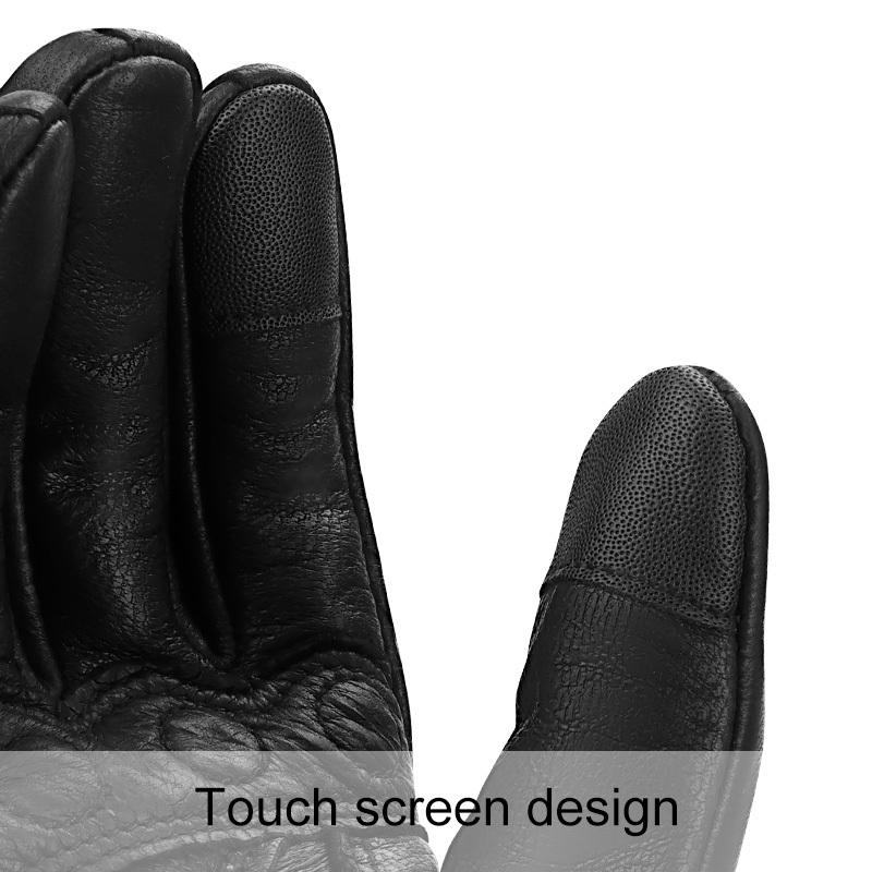 Motorcycle Gloves Men Women Black Moto Leather Cycling Touchscreen Glove Motobike Motor S 3XL Bicycle Protection Spring Autumn