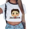 Kpop Bts Bangtan Boys Kortärmad Damtopp Med Söt Figurdesign Perfekt För Sommaren