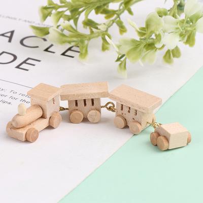 1 pezzo 1:12 Casa delle Bambole Miniatura Treno di Legno Modello di Simulazione Giocattolo Decorazione Casa delle Bambole