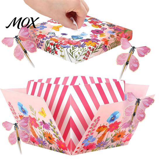 Geschenkbox mit fliegenden Schmetterlingen Schmetterlings-Explosionsbox, DIY Überraschungs-Explosions-Geschenkehalter 4 Abschlussverpackungseffekt für Geburtstag,