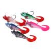 Lead-Wrapped Fish Luya Bait Curling Tail Fake Bait 7Cm9G Lead Head Hook Curling Tail Soft Bait Outdoor Bait