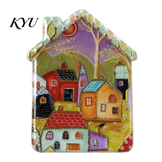 House Refrigerator Magnets Vintage Magnet, Colorful Fairy Tale Town Miniature Home Ornaments Fridge Magnetic Kitchen Decoration Accessories Magnet