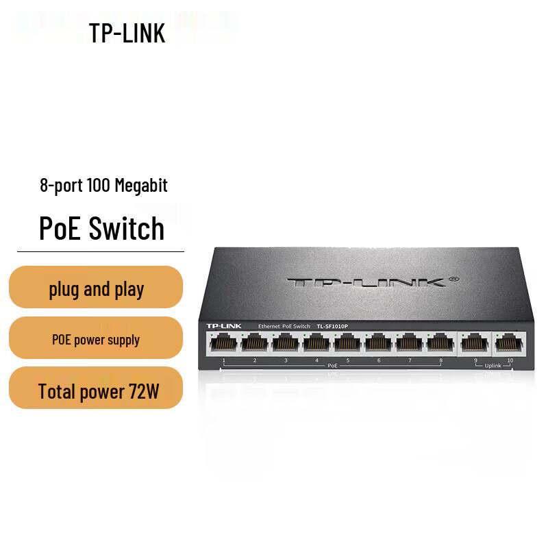 Tp-Link TL-SF1010P 10-Port Unmanaged PoE Ethernet Switch