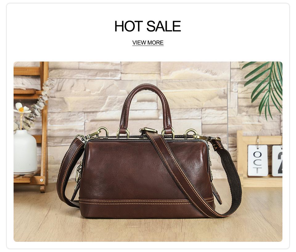 Fashionable Genuine Leather Women's Crossbody Handbag with Metal Hinges, Full-Grain Lambskin, Small Shoulder Bag