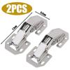 12-2PCS Stainless Steel Cabinet Hinges 90 Degree No-Drilling Hole Cupboard Door Soft Close Hinges Furniture Hardware Accessories