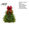 Lighted Christmas Garland Handmade Tree Wreath for Front Door, Xmas Shaped Teardrop Swag Door Hanger Gift Family with Light, Holiday Hanging