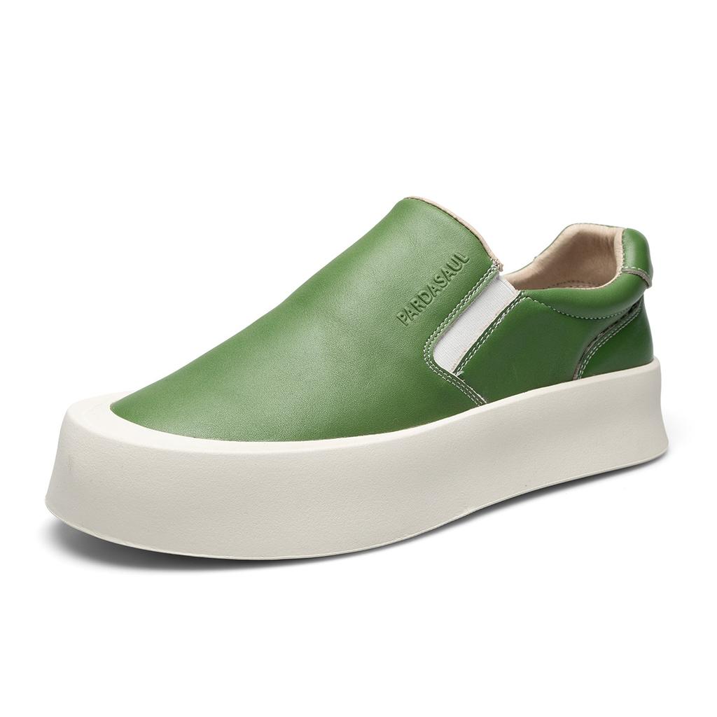 2025 Direct Supply Loafers Men's Leather Spring and Autumn One-pedal Retro Men's Shoes Versatile Thick-soled Non-slip Lazy Shoes