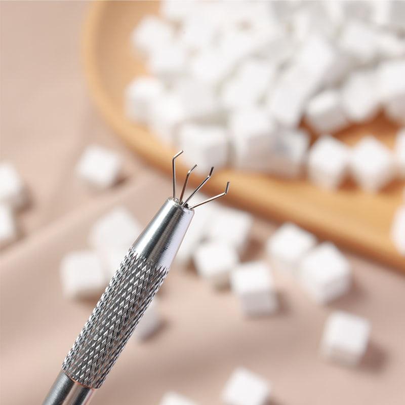 Colorful Square Nail Sponge Set Gradient Nails Brush Soft Mini Nails Smudge Tool Diy Manicure Makeup Sponge With Grabbing Pen