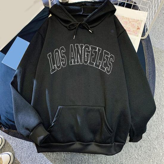 Women Hoodie Hooded Drawstring Loose Pullover Spring Hoodie for Daily Wear