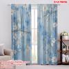 2pcs,2D Plane Printing Window Curtain Blossom Dance Polyester Fabric (without Rod) All Seasons Perfect for Living Room & Office