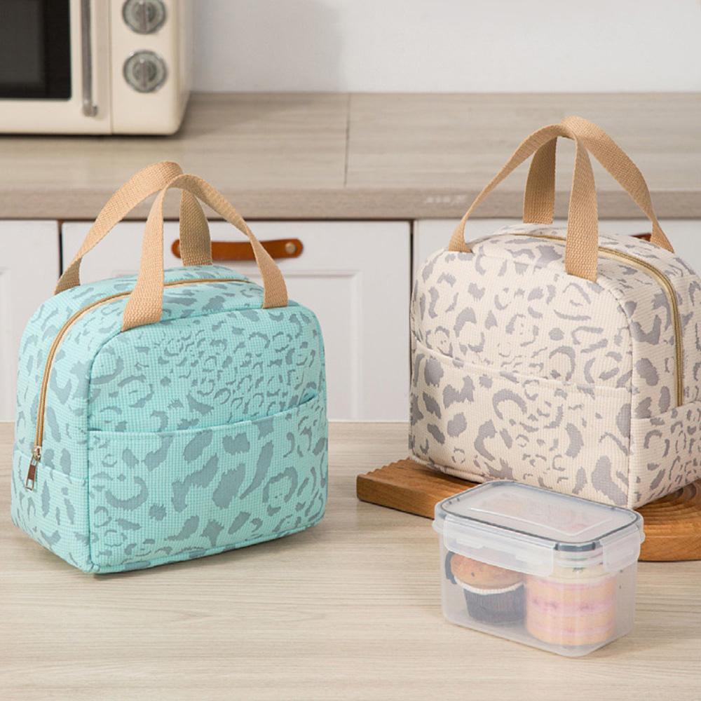 Large Capacity Lunch Bag Food Cooler Bag Aluminum Foil Zipper Thermal Lunch Bags Waterproof Picnic Bag Portable Lunch Pouch