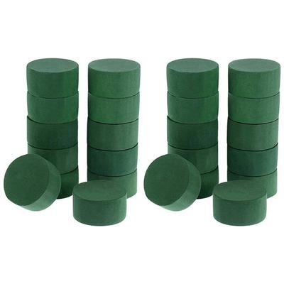 A84E-30Pcs Wedding Aisle DIY Craft Floral Arrangement Water-Absorbing Home Garden Green Flower Foam Fresh-Keeping Round Brick
