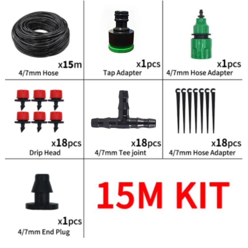 DIY Automatic Drip Irrigation Kit with Adjustable Micro Sprinkler System for Horticulture