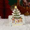 1-12Pcs Christmas Greeting Cards Cartoon Santa Claus Snowman Folding Postcard Christmas Birthday New Year Gifts Wrap Supplies