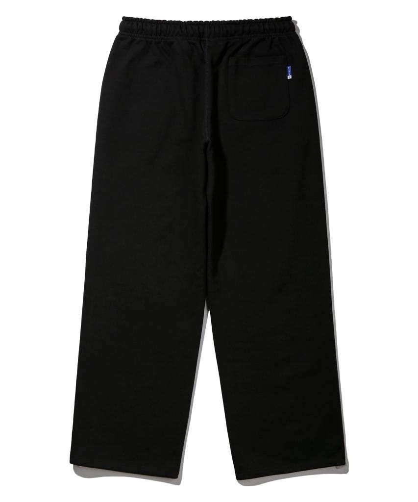 BAKKEN Smile Embroidered Logo Semi-Wide Sweatpants Bk9985_Black