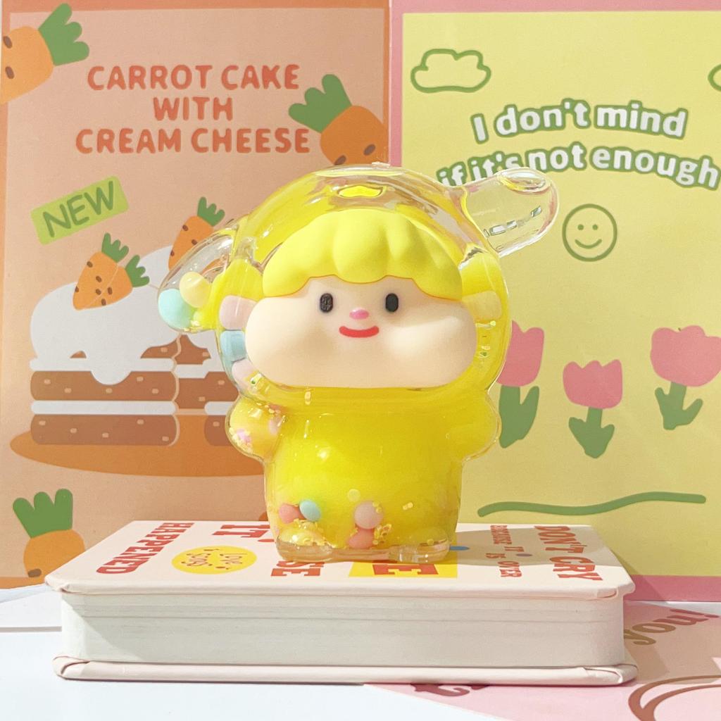 Marshmallow Puppy Night Glow Cartoon Liquid Sand Oil Filled Ornament Blind Bag