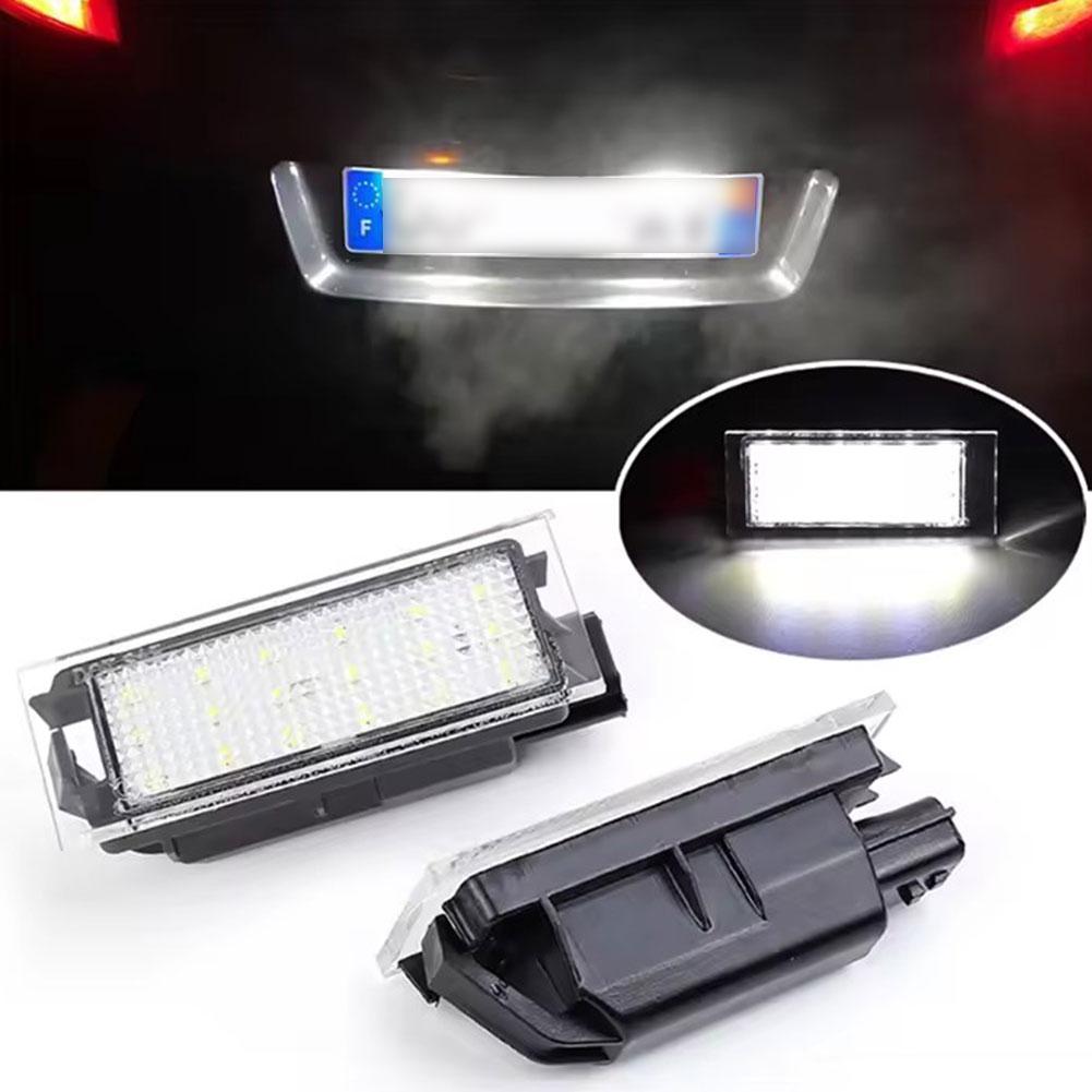 18 LED Lamp Car License Plate Light White For Renault Clio 3 4 Espace 5 Kangoo 2 Master Megane 2 3 Cc Twingo 2 3 Twizy Vel C9F5