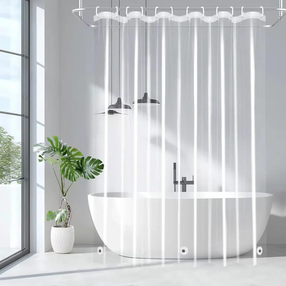 Wasserdichter beschwerter Magnet Klarer Duschvorhang Badewannen-Trennvorhang Wohnzimmer