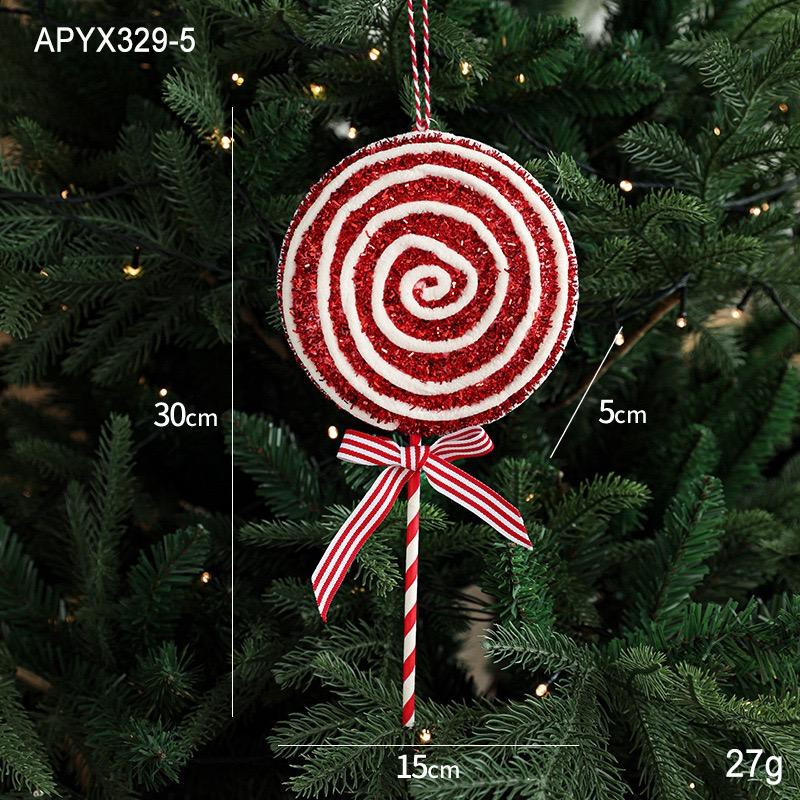 Large Christmas Candy Canes Christmas Spheres Tree Lollipop Decoration Ornaments Decorative for Home Party Decor Xmas Gift