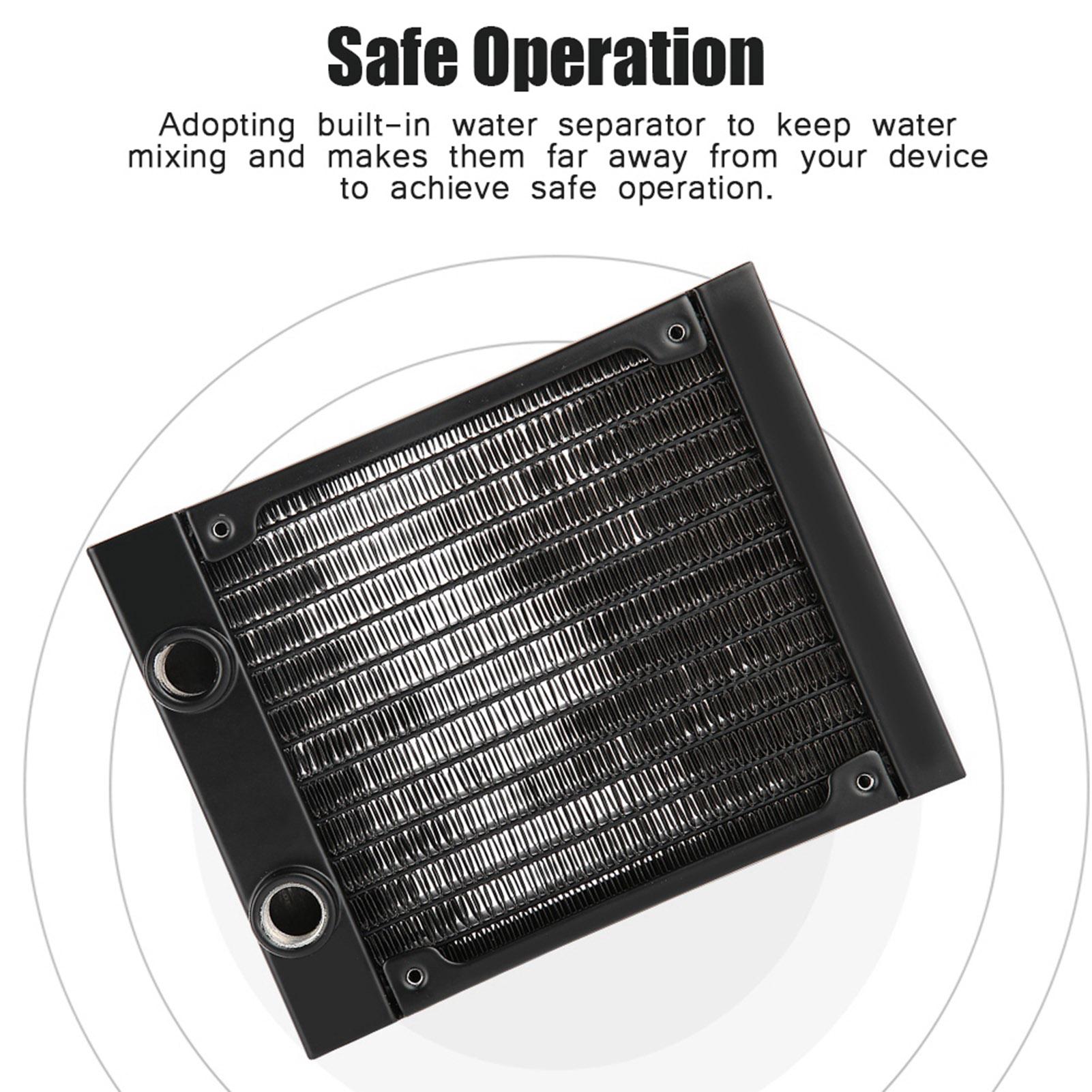 

12 трубок компьютерный теплообменник резьба G14 водоотделитель трубка водяного охлаждения для ПК - 120 мм